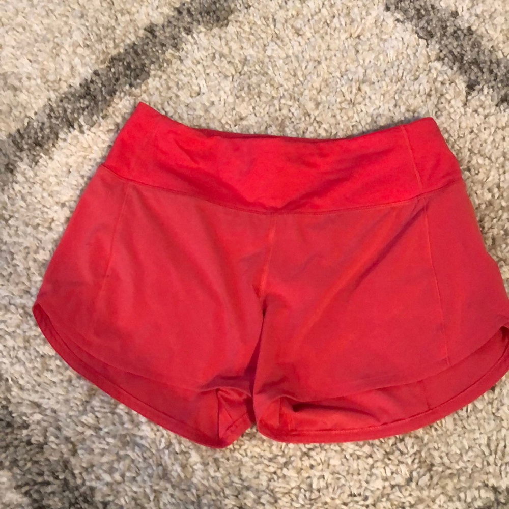 Lululemon Hot Pink Mid Rise 4 inch speed up